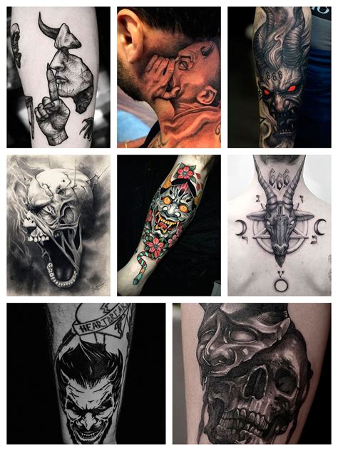 tatuajes de diablos en el brazo|Tatuajes hombres demonios